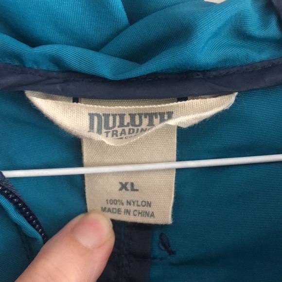 Duluth Trading Co Women's Teal Windbreaker Jacket Size XL Vintage style - Picture 3 of 10